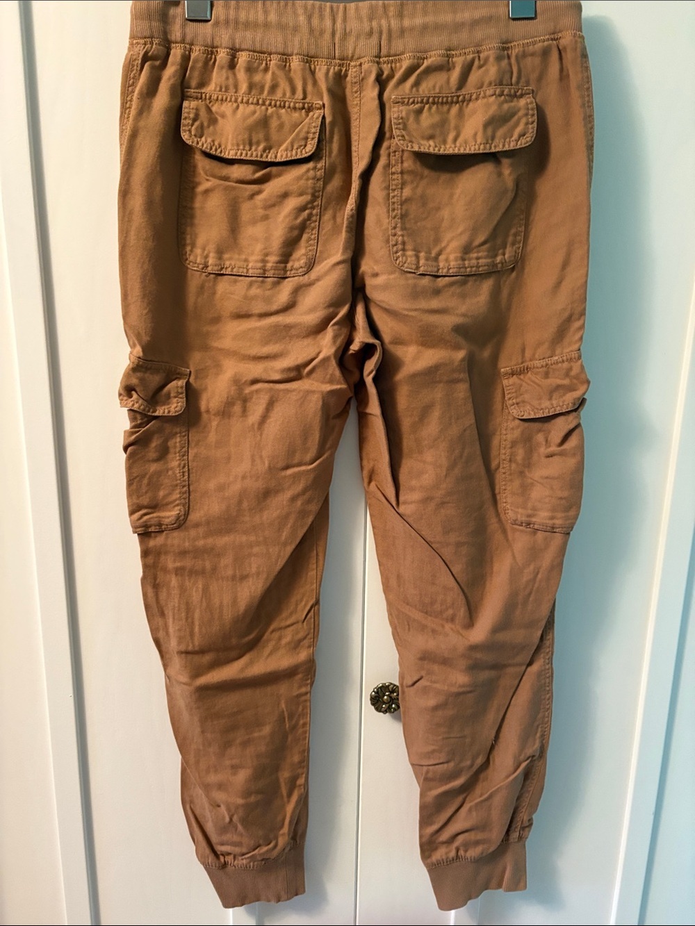 Women's Brown Cargo Jogger Pants - Casual Track Joggers - Picture 2 of 2